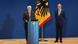 Steinmeier y Merz durante un acto político. 